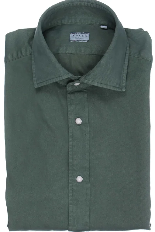 Camicia washed in cotone