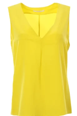 Canotta in crepe de chine