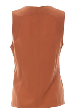 Canotta in crepe de chine