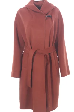 Cappotto in panno con cintura