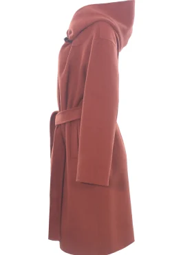 Cappotto in panno con cintura