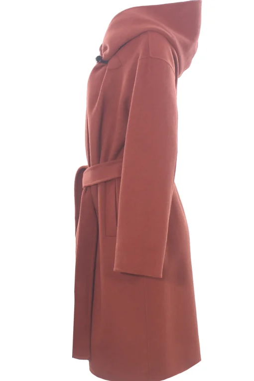 Cappotto in panno con cintura