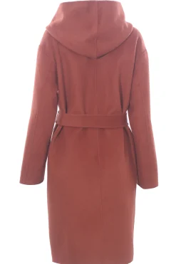 Cappotto in panno con cintura