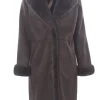 cappotto lungo effetto montone