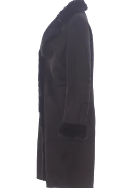 cappotto lungo effetto montone