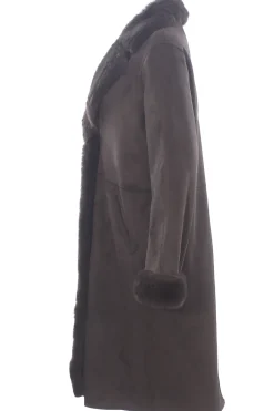 cappotto lungo effetto montone