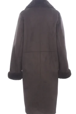 cappotto lungo effetto montone