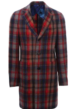 Cappotto morbido in check di lana