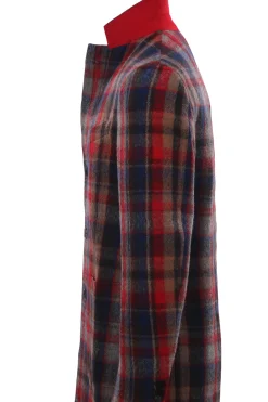 Cappotto morbido in check di lana