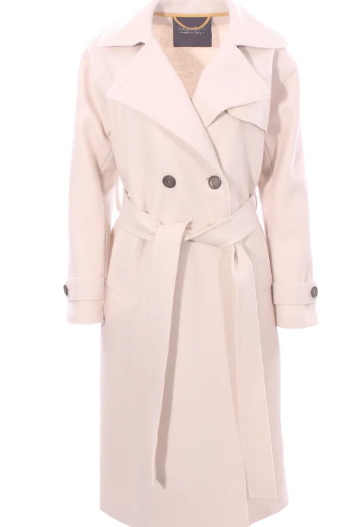 Cappotto trench in lana vergine