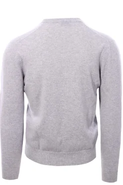 Cardigan chiusura alta in puro cashmere