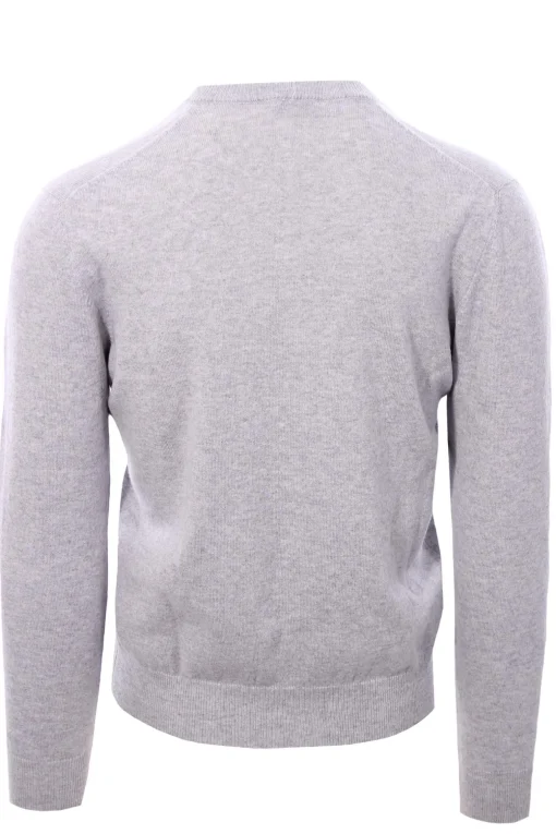 Cardigan chiusura alta in puro cashmere