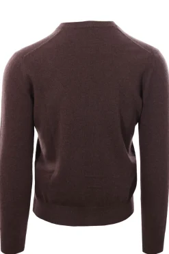 Cardigan chiusura alta in puro cashmere