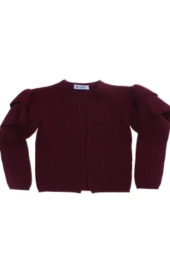 Cardigan con trama a coste