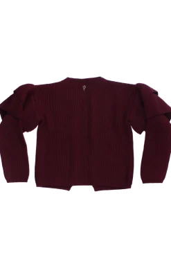 Cardigan con trama a coste