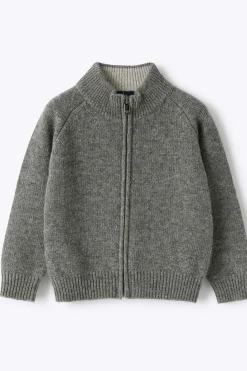 cardigan full zip con toppe