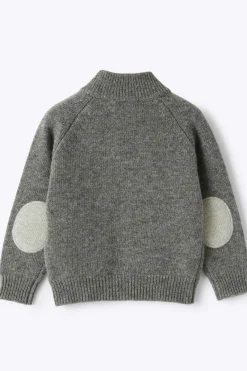 cardigan full zip con toppe