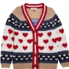 Cardigan in lana cuori
