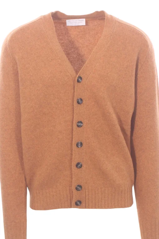 cardigan in lana effetto shetland
