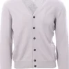 cardigan in lana, seta e cashmere