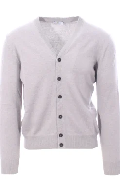 cardigan in lana, seta e cashmere