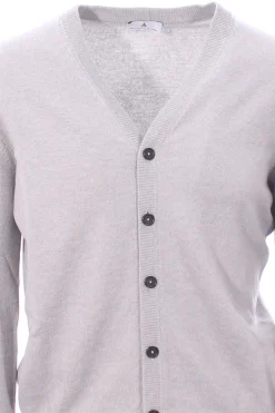 cardigan in lana, seta e cashmere