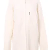 Cardigan lungo con zip effetto boucle'