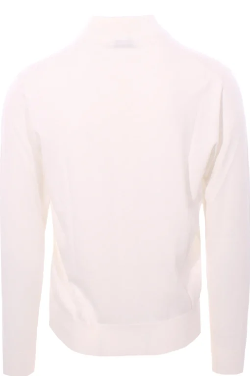 cardigan polo in seta e cotone
