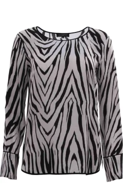 Casacca girocollo a stampa animalier