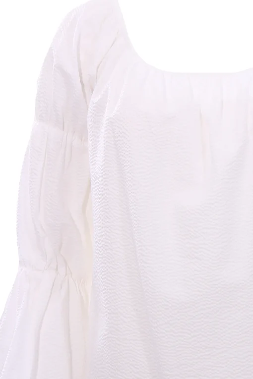Casacca in cotone effetto goffrato