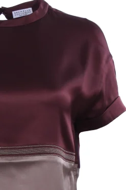 Casacca in seta bicolore
