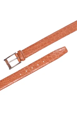 cintura in fianco di coccodrillo personalizzabile con iniziali