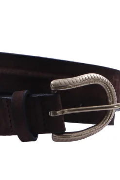 Cintura in pelle nabuk