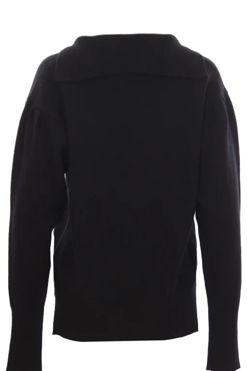 Collo a v in cashmere e lana
