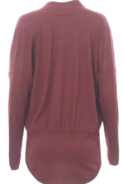 Collo a v in cashmere e seta