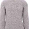 collo alto bicolor in lana e cashmere moulinè