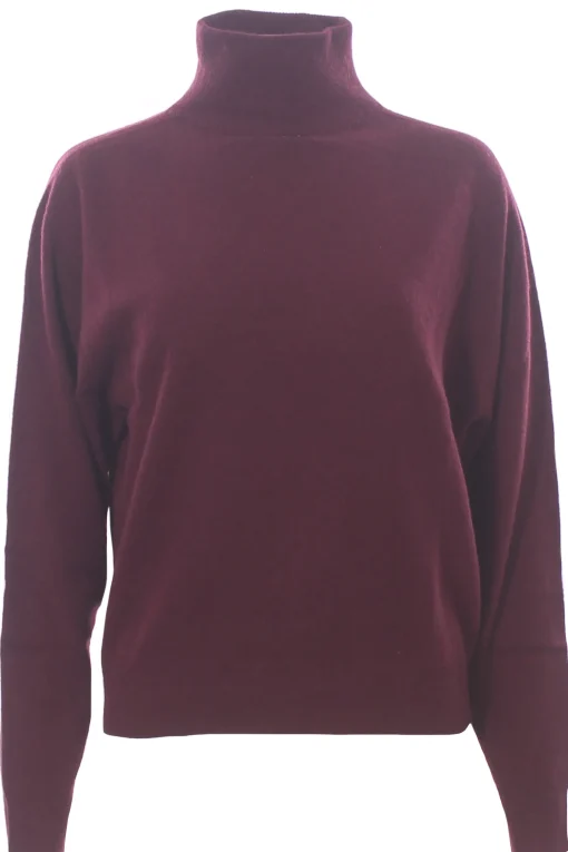 Collo alto in lana e cashmere