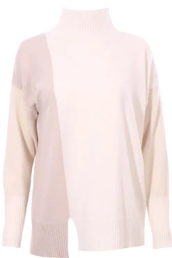 Collo alto in lana seta e cashmere