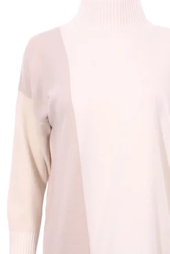 Collo alto in lana seta e cashmere