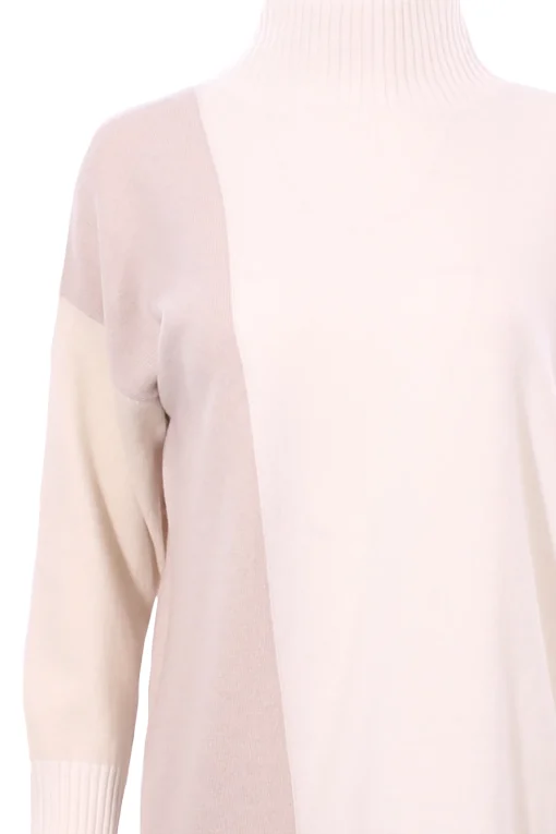 Collo alto in lana seta e cashmere