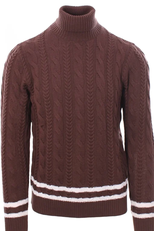 collo alto treccia bicolor ton sur ton