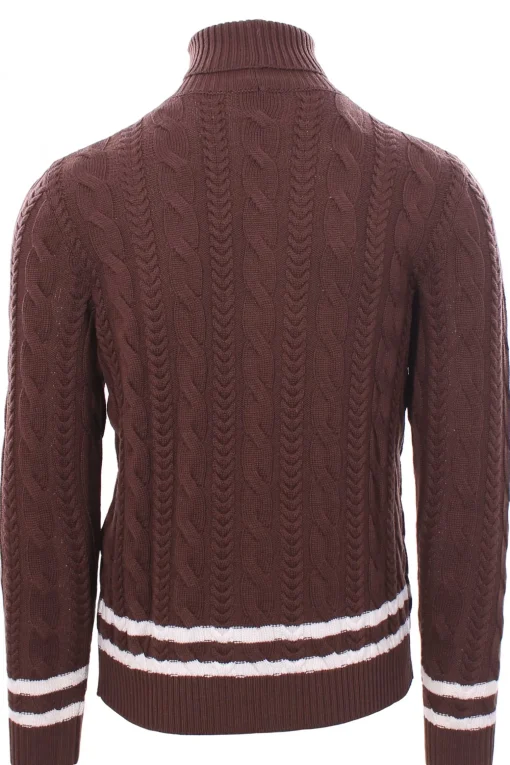 collo alto treccia bicolor ton sur ton