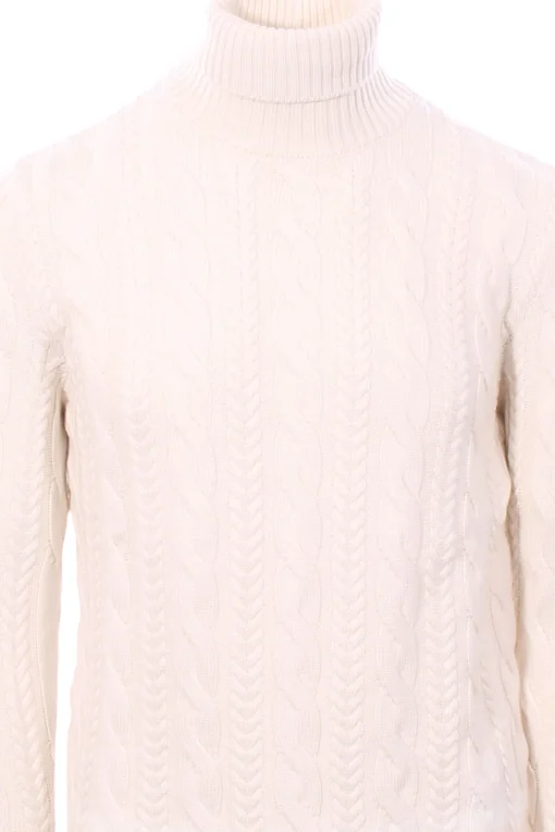 collo alto treccia bicolor ton sur ton
