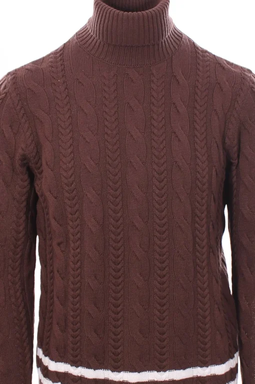 collo alto treccia bicolor ton sur ton