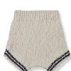 Culotte bicolore in cotone e lino