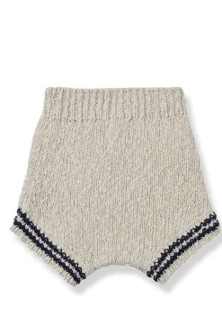 Culotte bicolore in cotone e lino