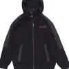Felpa full zip bimaterica