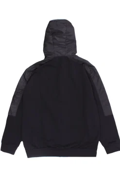 Felpa full zip bimaterica