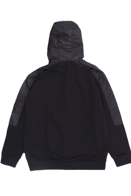 Felpa full zip bimaterica