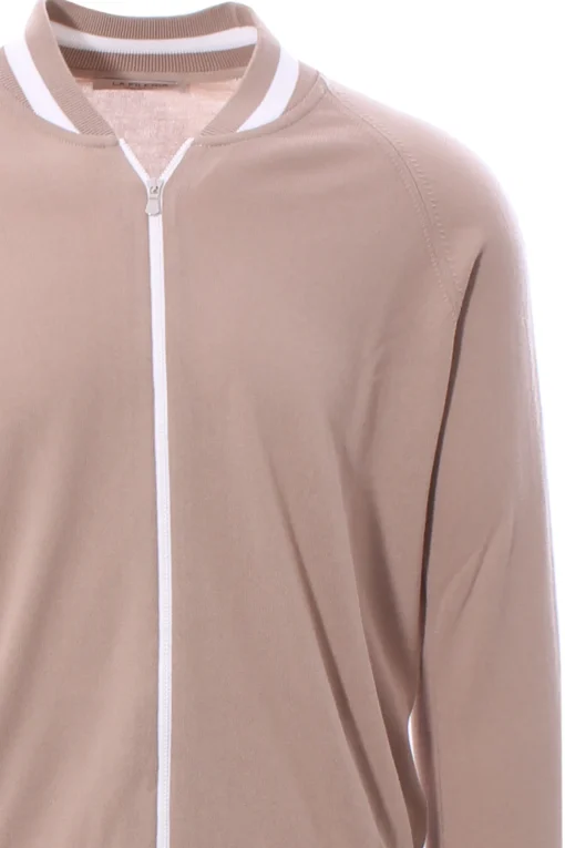 felpa full zip college in cotone